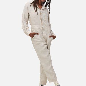MATE The Label Linen Long Sleeve Jumpsuit